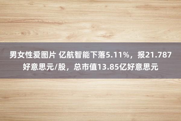 男女性爱图片 亿航智能下落5.11%，报21.787好意思元/股，总市值13.85亿好意思元