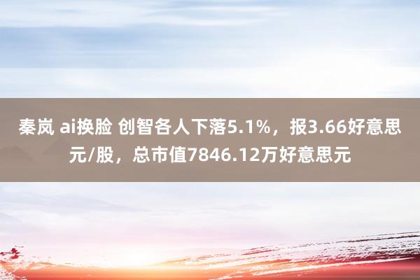 秦岚 ai换脸 创智各人下落5.1%，报3.66好意思元/股，总市值7846.12万好意思元