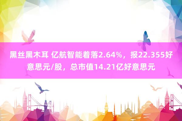 黑丝黑木耳 亿航智能着落2.64%，报22.355好意思元/股，总市值14.21亿好意思元