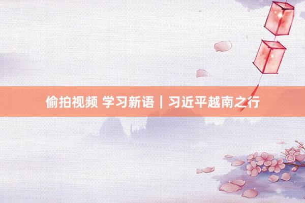 偷拍视频 学习新语｜习近平越南之行