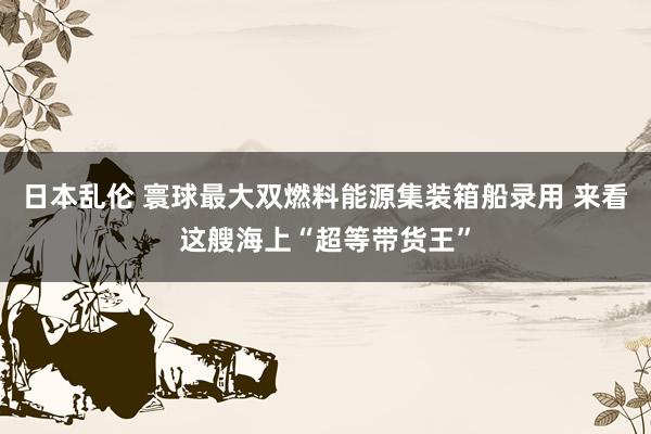 日本乱伦 寰球最大双燃料能源集装箱船录用 来看这艘海上“超等带货王”