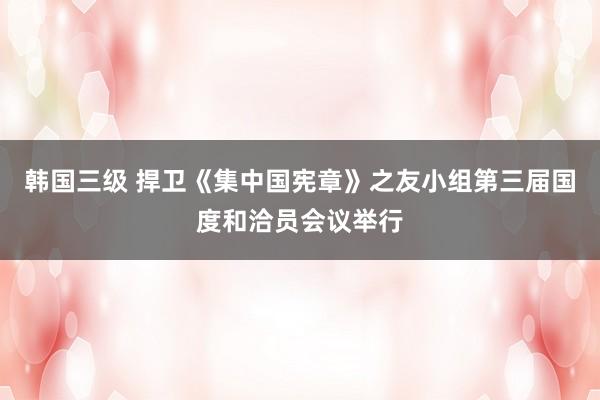 韩国三级 捍卫《集中国宪章》之友小组第三届国度和洽员会议举行