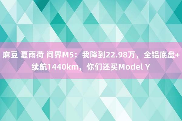 麻豆 夏雨荷 问界M5：我降到22.98万，全铝底盘+续航1440km，你们还买Model Y