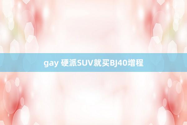 gay 硬派SUV就买BJ40增程