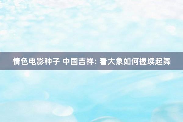 情色电影种子 中国吉祥: 看大象如何握续起舞