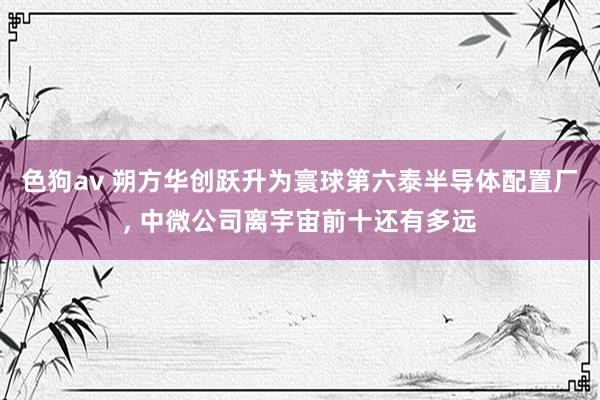 色狗av 朔方华创跃升为寰球第六泰半导体配置厂, 中微公司离宇宙前十还有多远