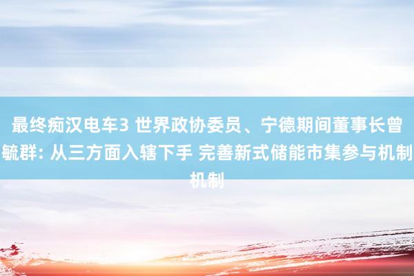 最终痴汉电车3 世界政协委员、宁德期间董事长曾毓群: 从三方面入辖下手 完善新式储能市集参与机制