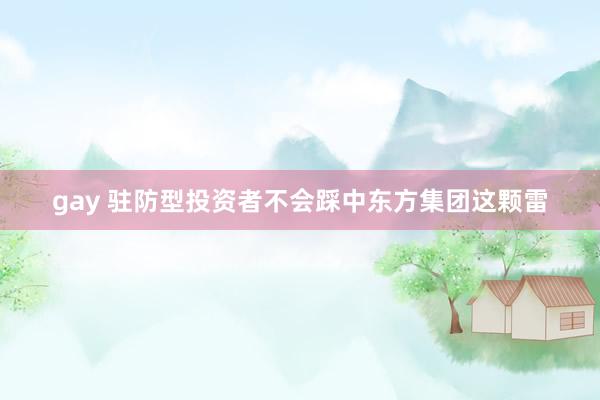gay 驻防型投资者不会踩中东方集团这颗雷