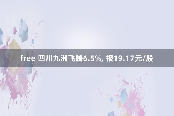 free 四川九洲飞腾6.5%, 报19.17元/股