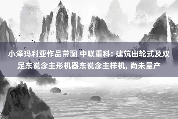 小泽玛利亚作品带图 中联重科: 建筑出轮式及双足东说念主形机器东说念主样机, 尚未量产