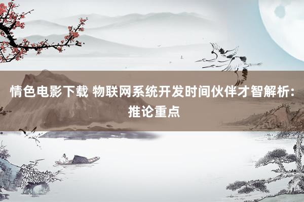 情色电影下载 物联网系统开发时间伙伴才智解析: 推论重点