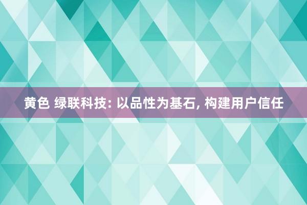 黄色 绿联科技: 以品性为基石, 构建用户信任