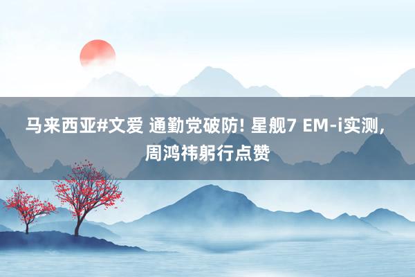 马来西亚#文爱 通勤党破防! 星舰7 EM-i实测, 周鸿祎躬行点赞